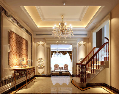 北京潤(rùn)澤莊園墅郡別墅新古典裝修設(shè)計(jì)效果圖