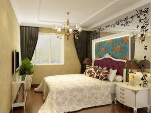 青島京貿國際城歐美風情三居室裝修效果圖 110平米9萬裝修設計案例 青島房天下家居裝修網